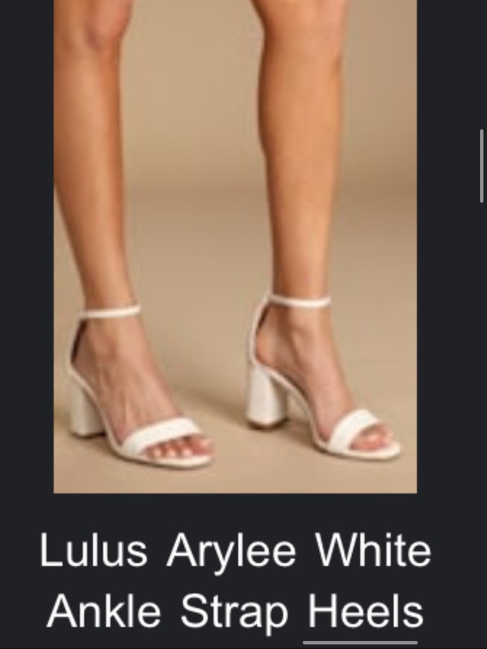 Brand new lulus arylee white ankle strap heels